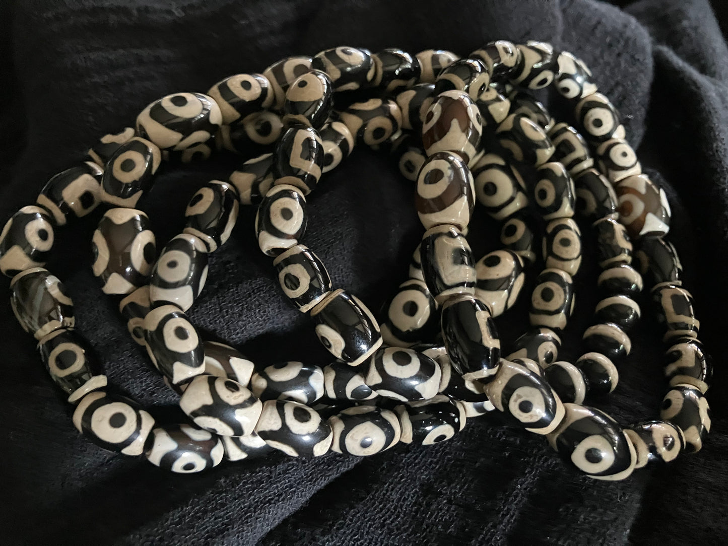 5 Ceramic African Beads Bracelet