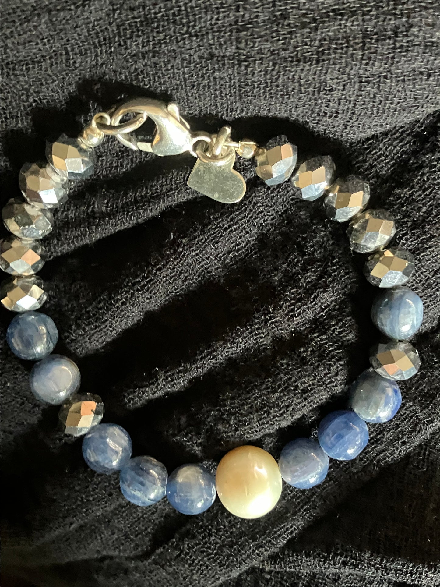 Sterling Silver Kyanite Blue & Culture Pearl