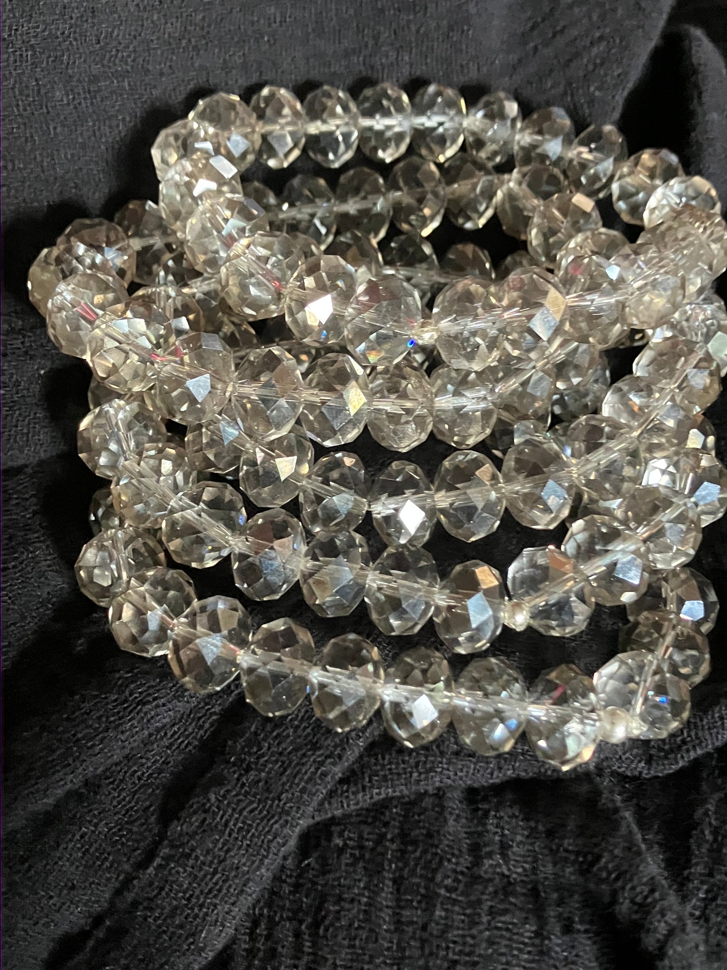 Clear Glass Beads Bracelet