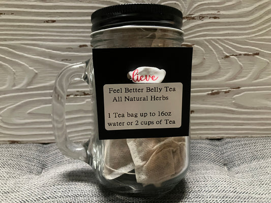 Mason Jar of Feel Better Belly Tea