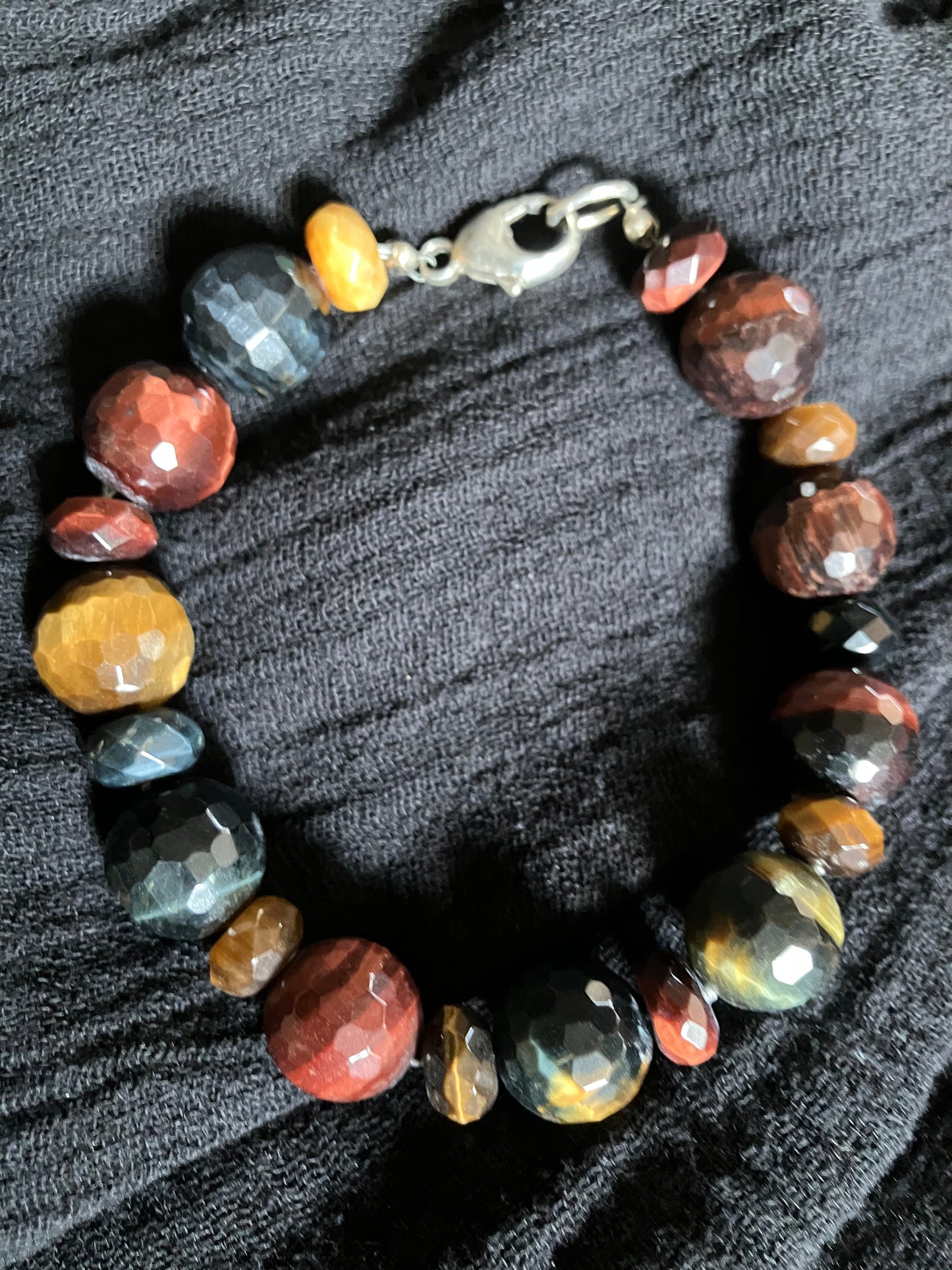 Tiger Eye Bead & Sterling Silver 9'
